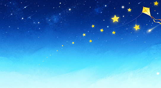 星空风筝梦幻背景
