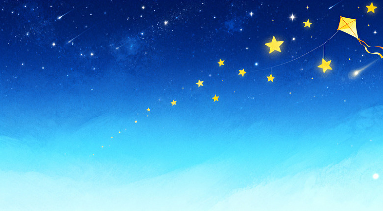 星空风筝梦幻背景