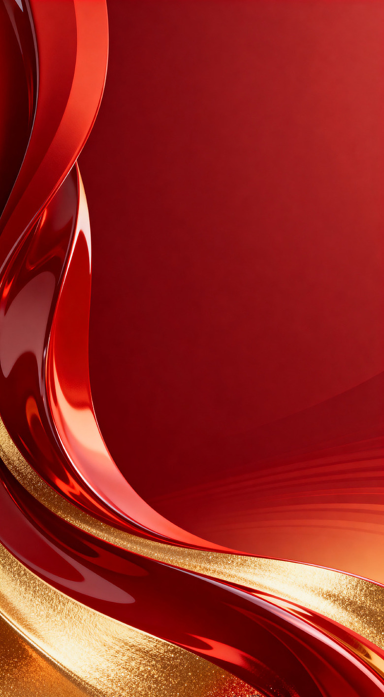 红金色渐变曲线抽象艺术图片