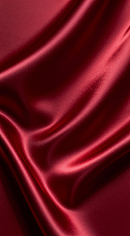 丝绸质感酒红色布料特写