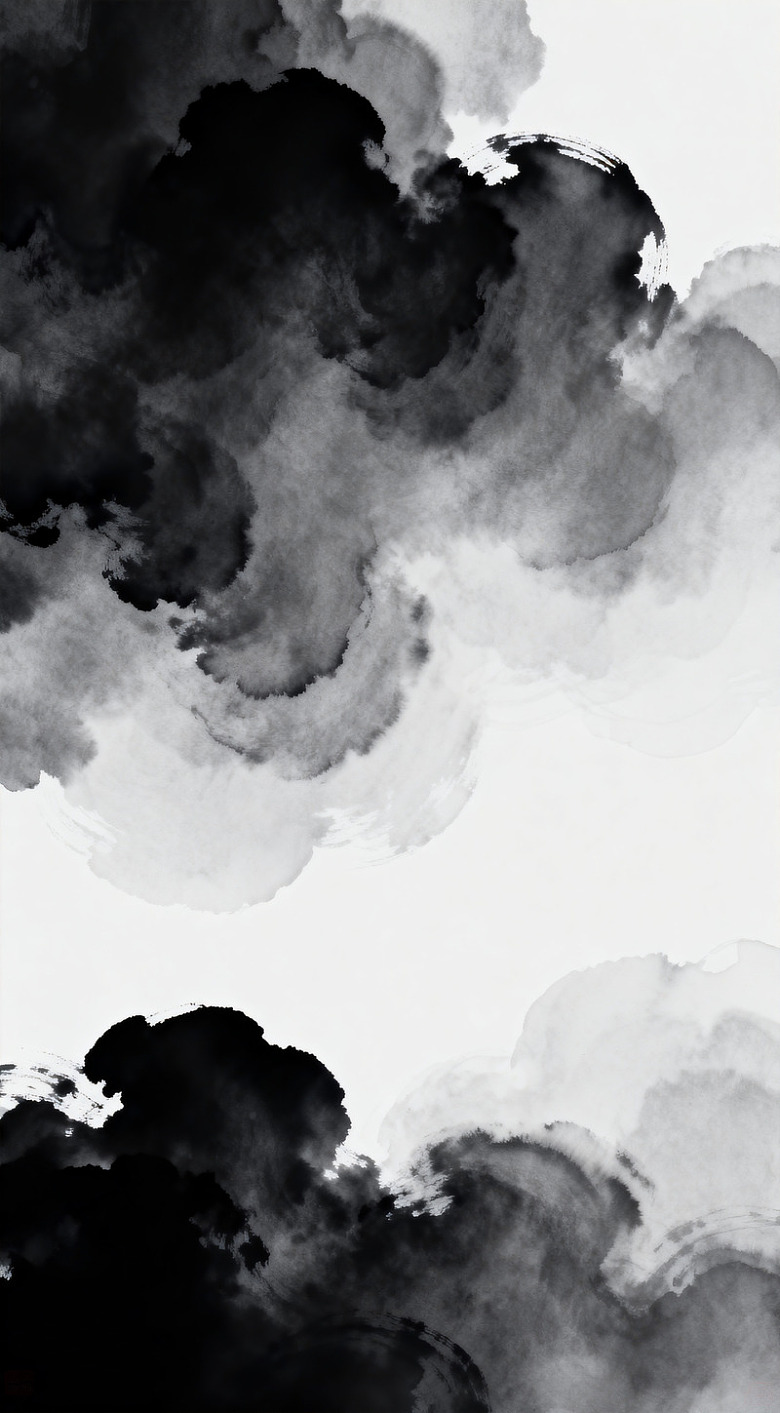 水墨云彩水墨画