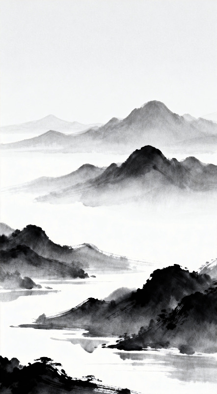 水墨山水意境画