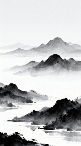 水墨山水意境画