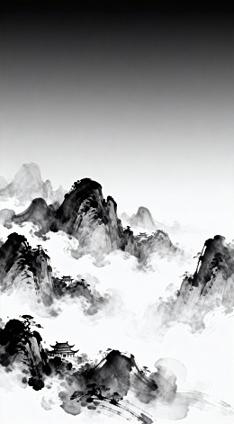 水墨山水国画风景画