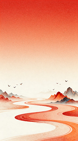 水墨山水风景画