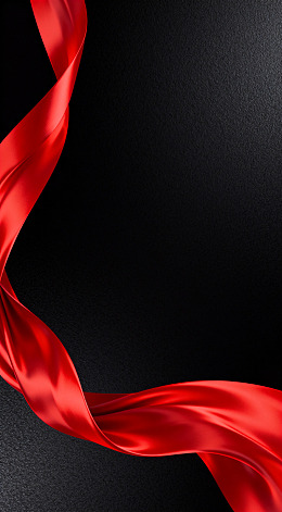 红丝带黑色背景艺术
