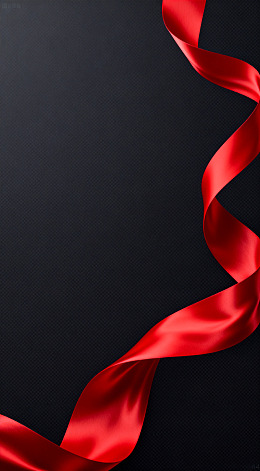 红丝带黑色背景装饰设计