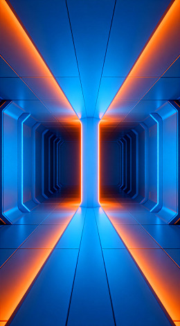 科幻隧道霓虹光影效果