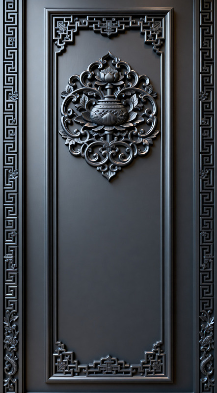 古典中式雕花装饰墙面设计