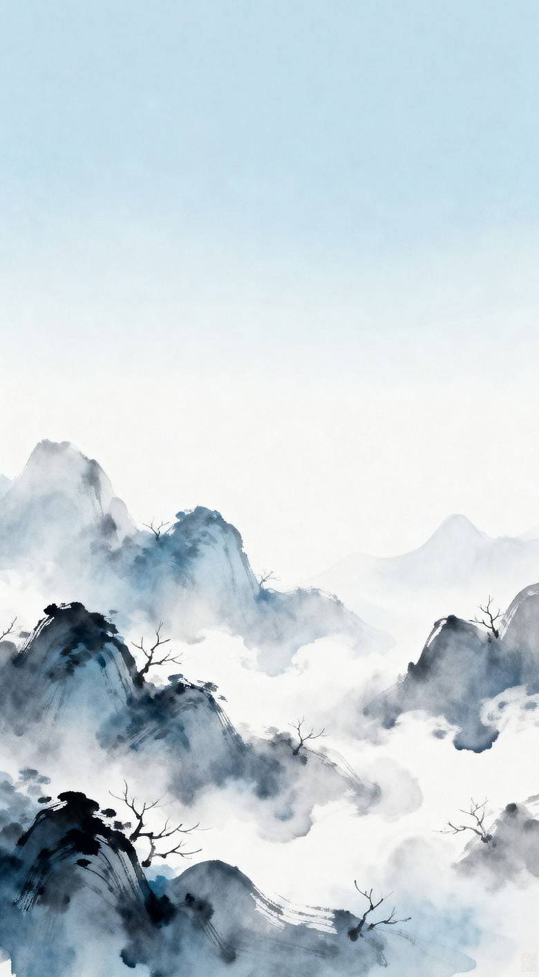 水墨山水意境图