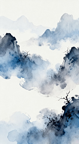 水墨山水画意境图