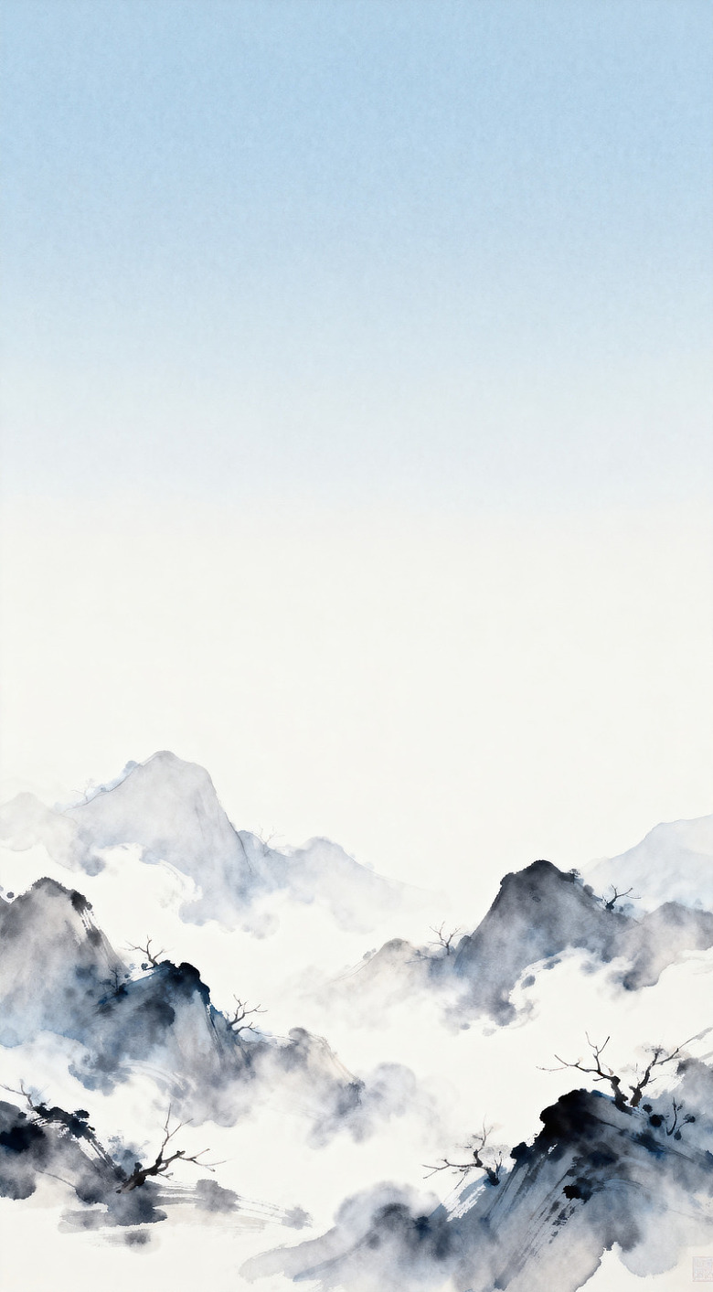 水墨山水意境图