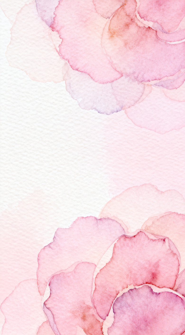 水彩花卉背景装饰画