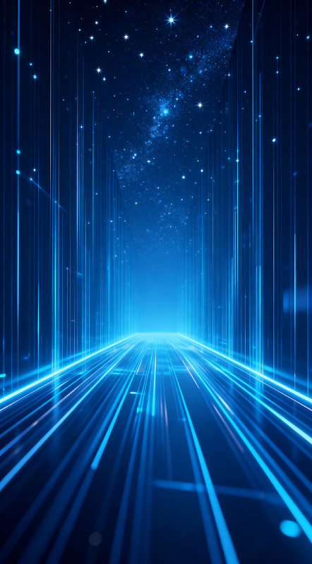 科技光效星空隧道视觉素材