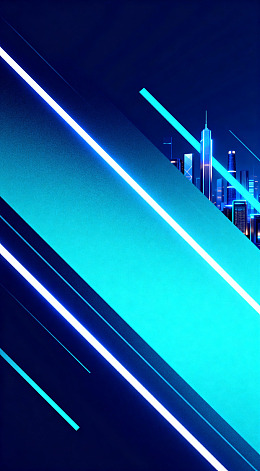 未来科技城市夜景抽象艺术