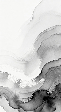 水墨抽象山水艺术画作