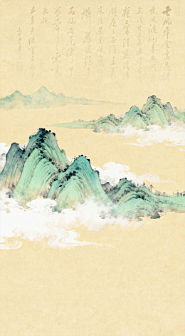 古风水墨山水画艺术装饰画