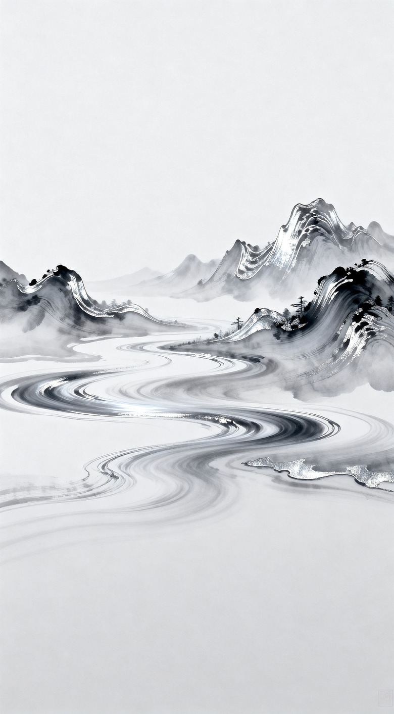 水墨山水意境图