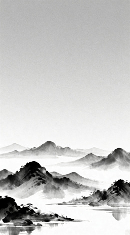 水墨山水画意境艺术图片