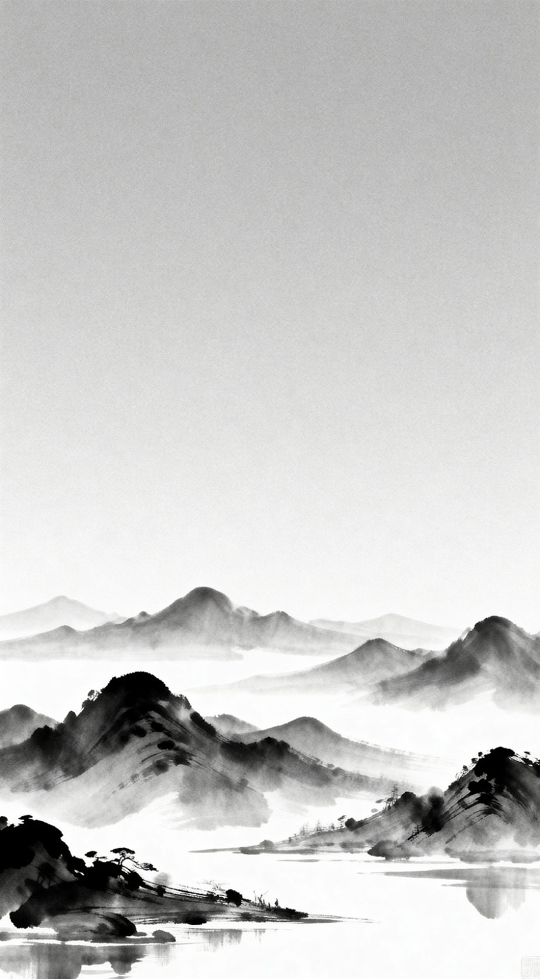 水墨山水画意境艺术图片