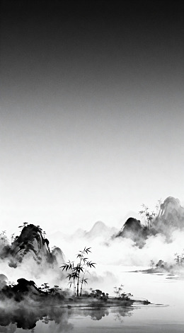 水墨山水意境图