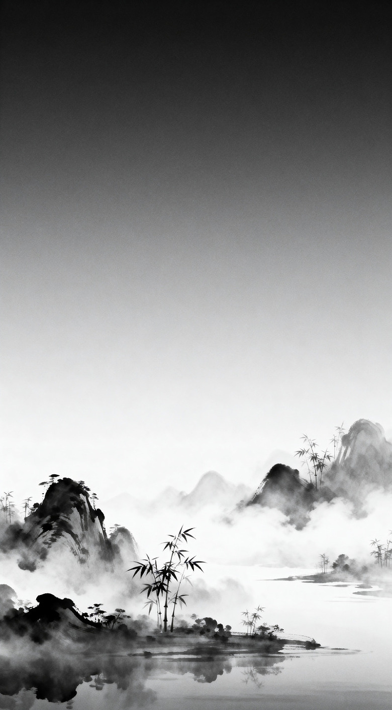 水墨山水意境图