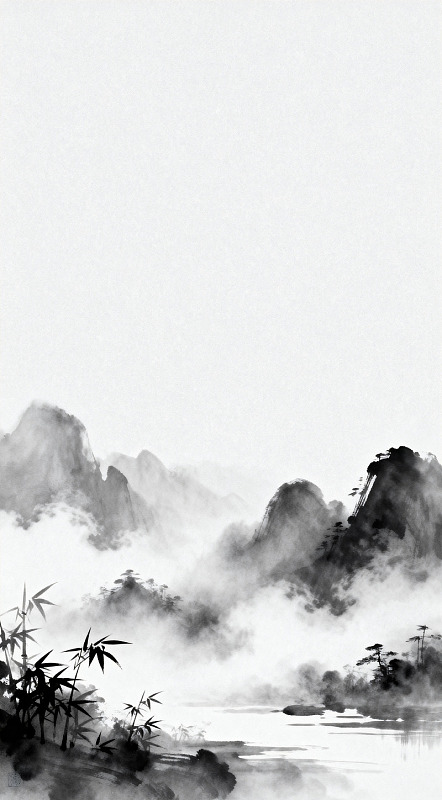 水墨山水画意境图