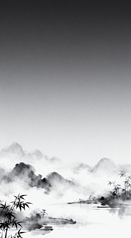 水墨山水画风景艺术图片