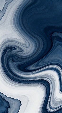 蓝白旋涡抽象画