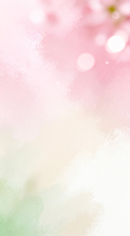 梦幻樱花浪漫水彩背景