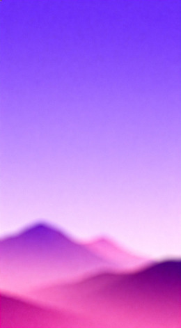 梦幻紫霞山峦美景