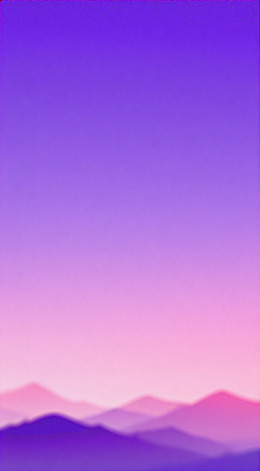 紫粉山峦渐变美景图