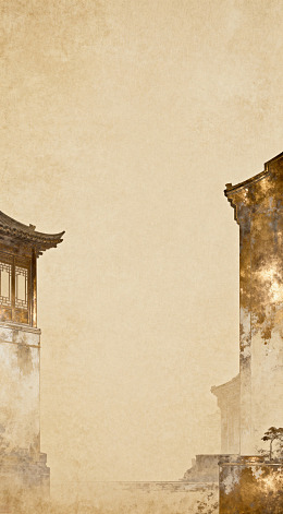 古韵东方建筑水墨画