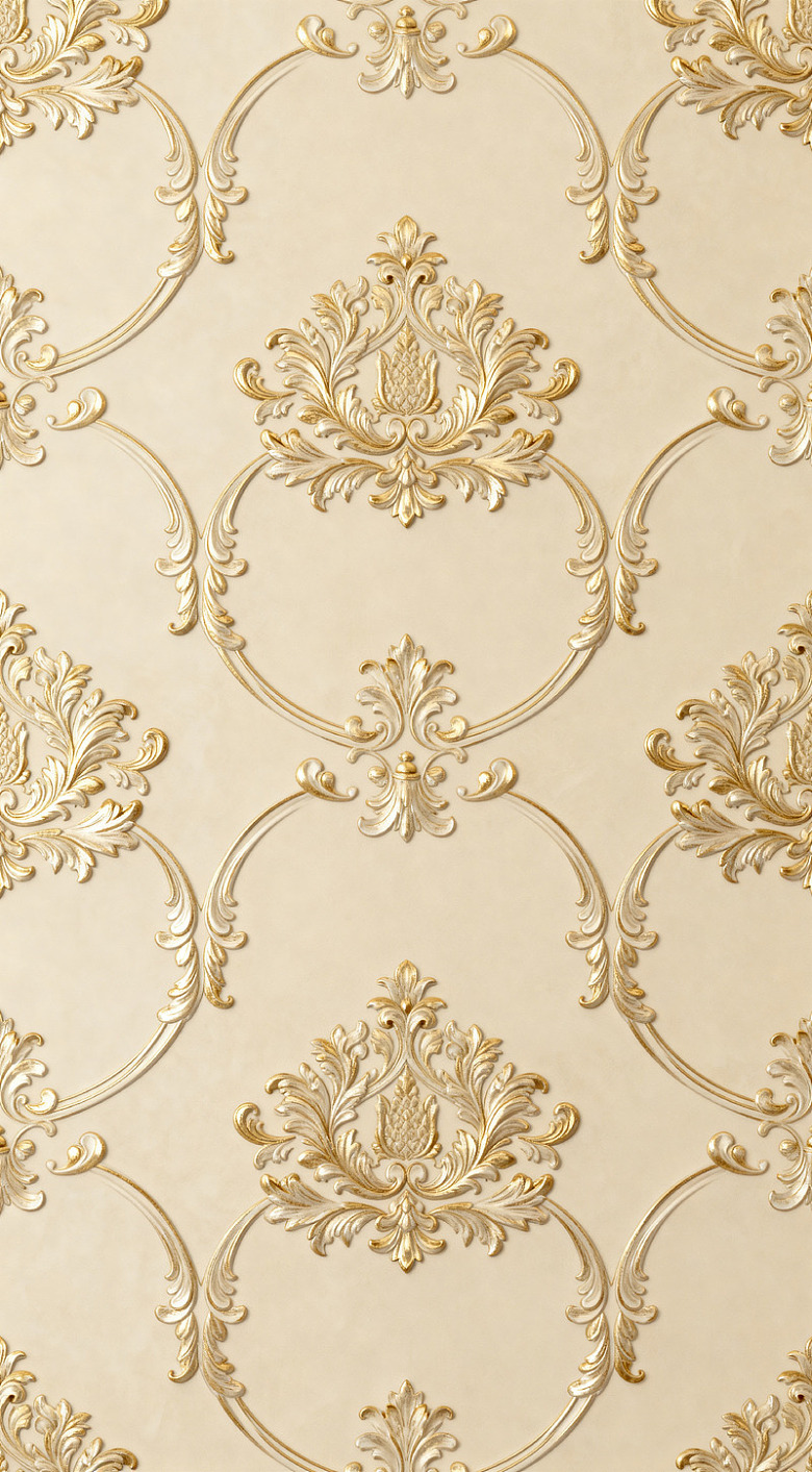 金色巴洛克花纹壁纸
