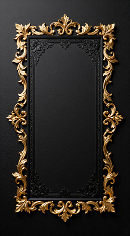 巴洛克风格金色镜框装饰画框