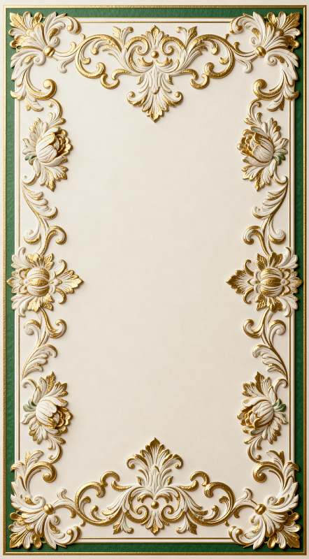 欧式金色花纹装饰边框