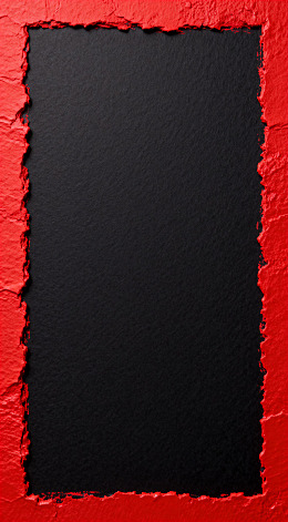 红黑对比撕纸设计