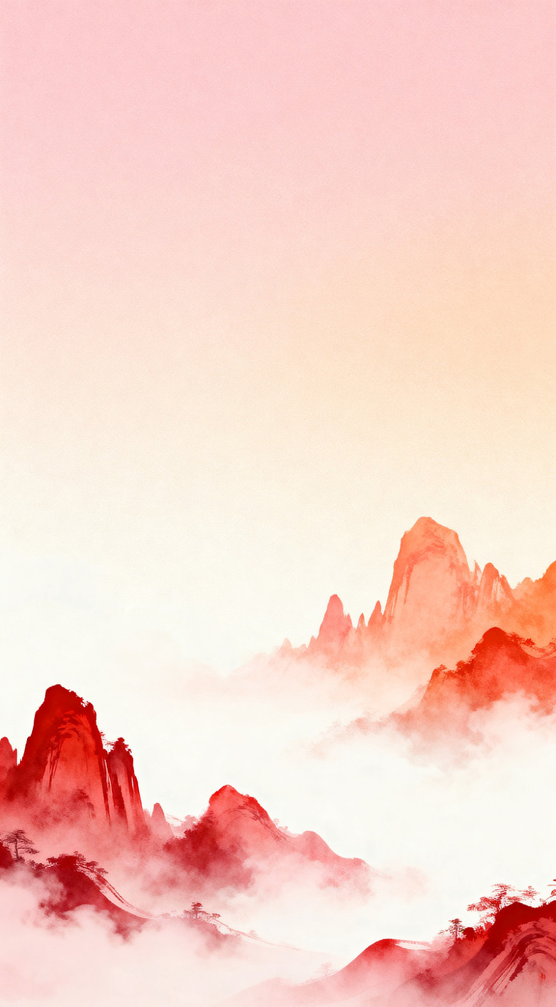 水墨山水中国画艺术画作