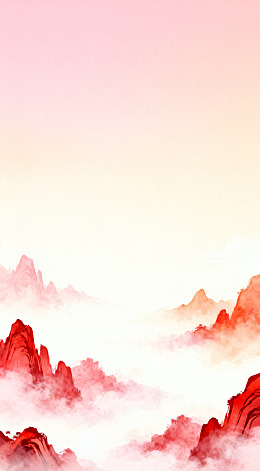 水墨山水画风光背景图