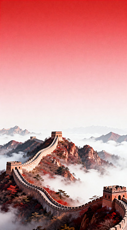 长城云雾仙境风光