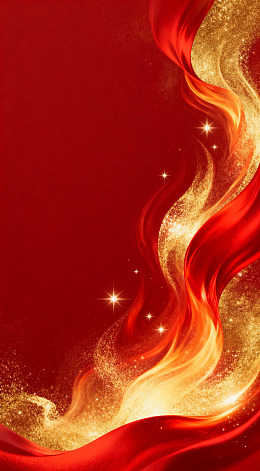 红金色梦幻流动背景