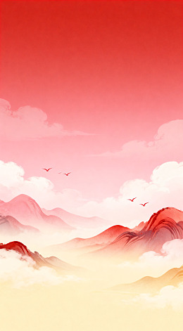 山水画风光中国画水墨画背景图