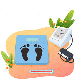 健康监测工具插画