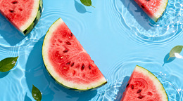 清新西瓜水波纹