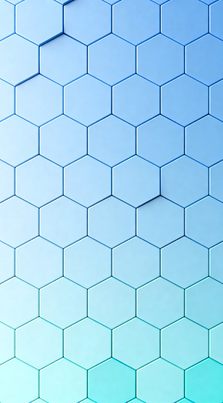 六边形渐变蓝色图案壁纸