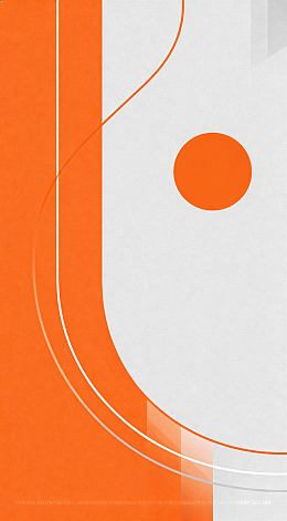 简约橙白几何图形设计