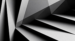 几何立体黑白抽象艺术设计
