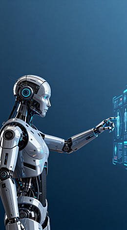 未来科技机器人互动界面