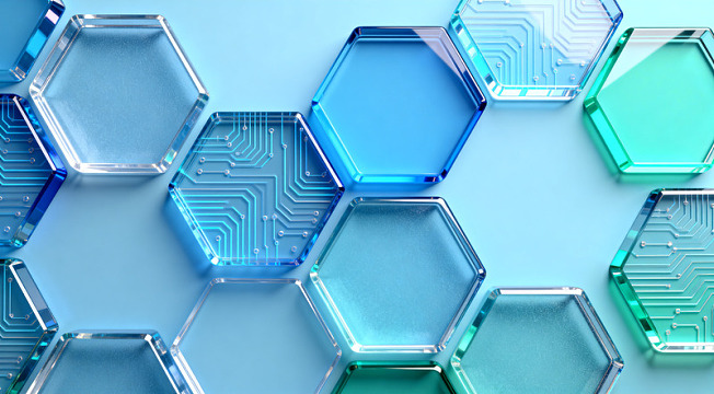 科技感六边形图案设计素材