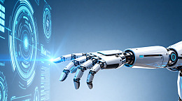 科技感机器人手臂未来背景